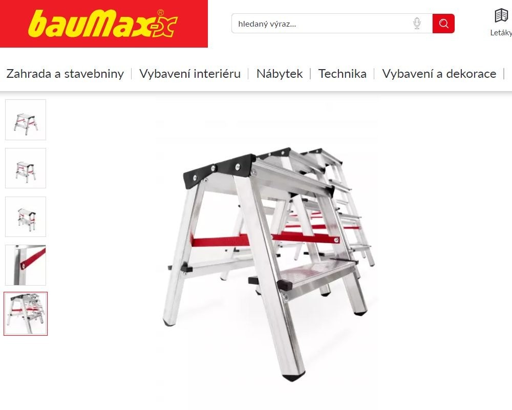Malé hliníkové schůdky Baumax